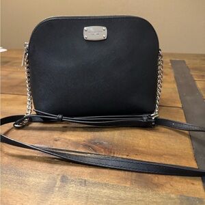 Kate Spade Black Crossbody Bag with Silver Accents